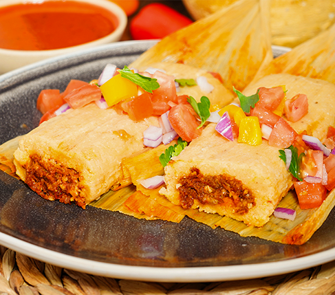 Pork & Red sauce Tamale (2 oz)