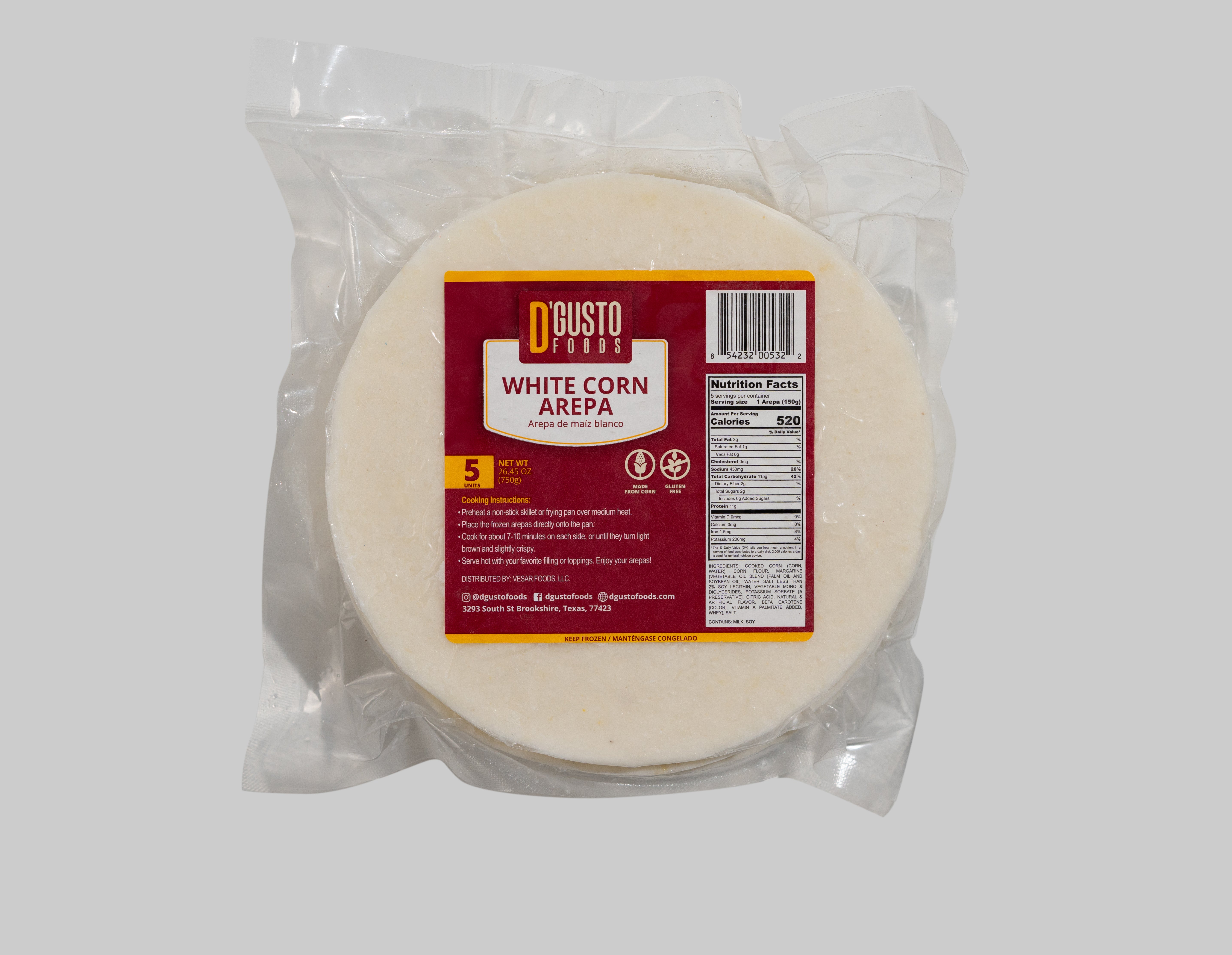 White Corn Arepa (150Gr )